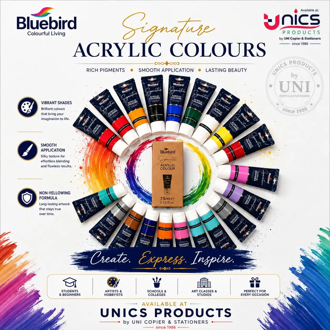 Bluebird Signature Acrylic Colors