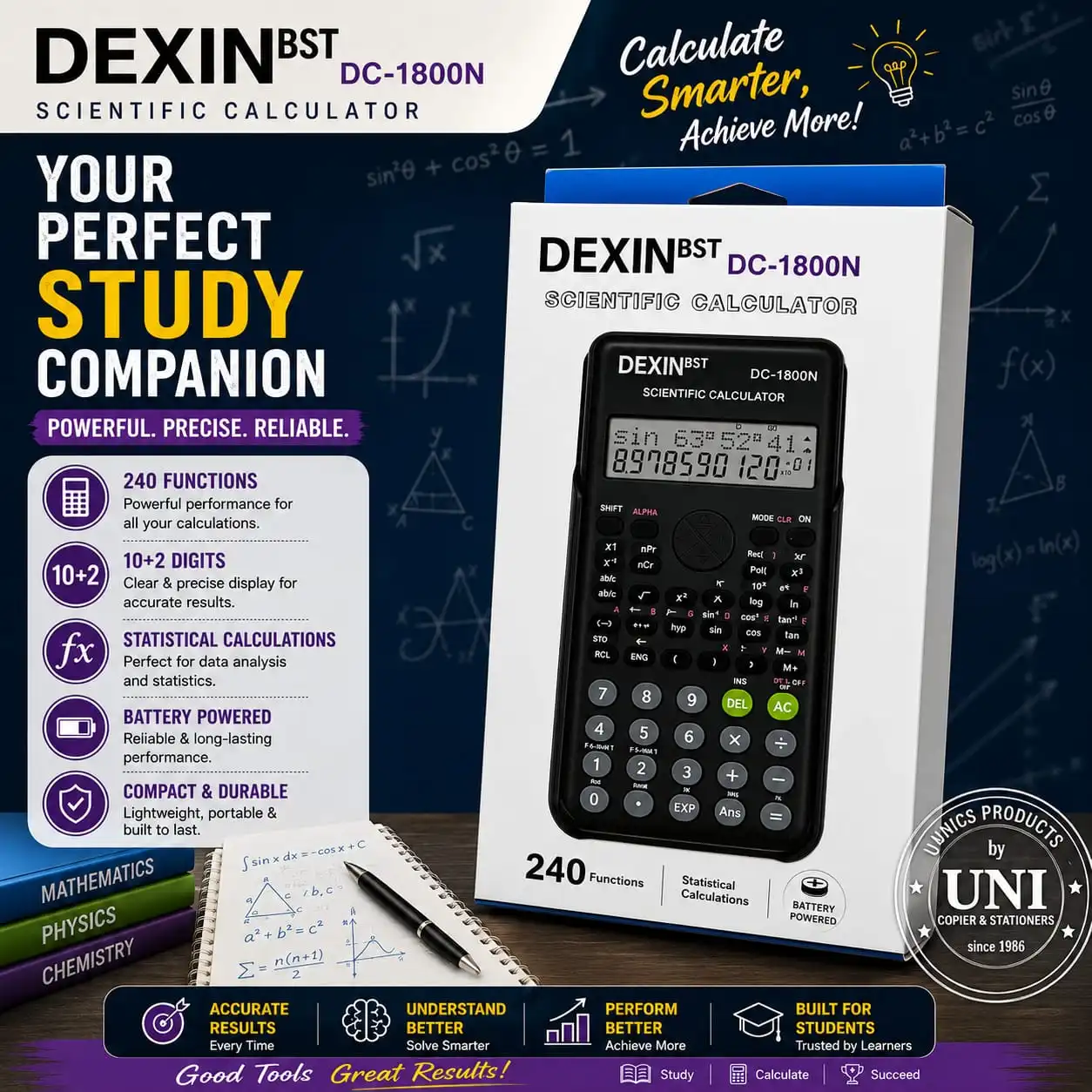 DEXIN BST DC-1800N Scientific Calculator