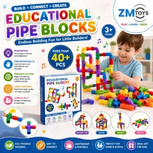 Educational Pipe Blocks For Kids – More Than 40 PCS