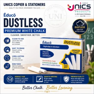 Educo Dustless Premium White Chalk