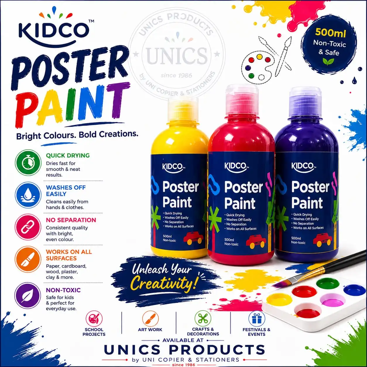 Kidco Poster Paints 500ml