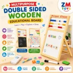 Multipurpose Double Sided Wooden Educational Board