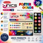 UNICS Poster Color Set of12 Colors - 30ml