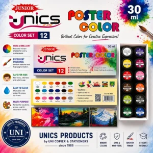 UNICS Poster Color Set of12 Colors - 30ml