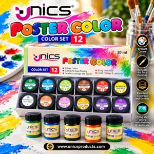 UNICS Poster Color Set of 12 Colors - 30ml