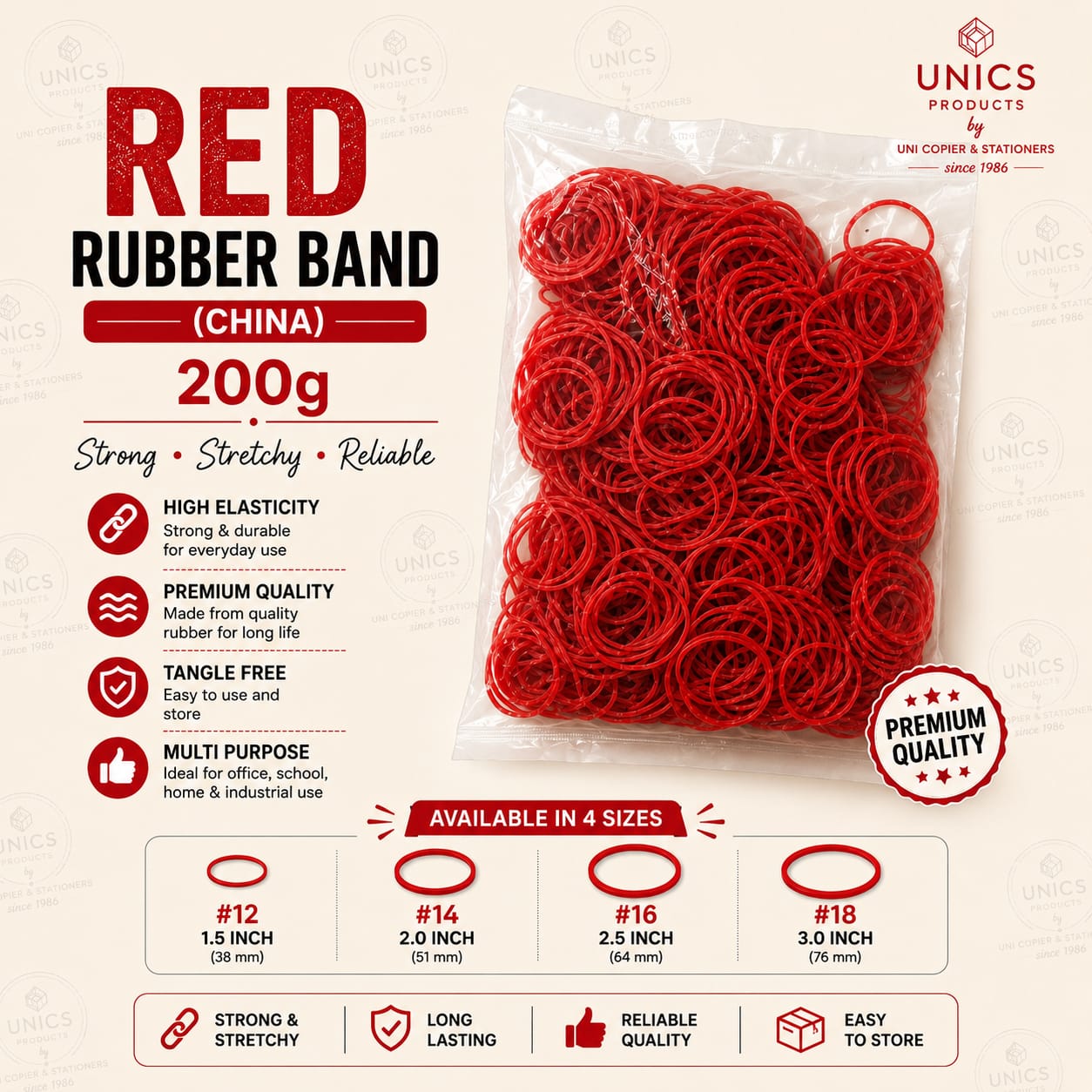 Red Rubber Band (China) – 200g