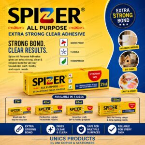 SPIZER All Purpose Extra Strong Clear Adhesive