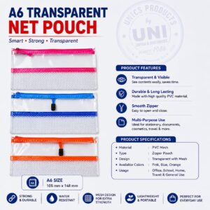 A6 Transparent Net Pouch (Local)