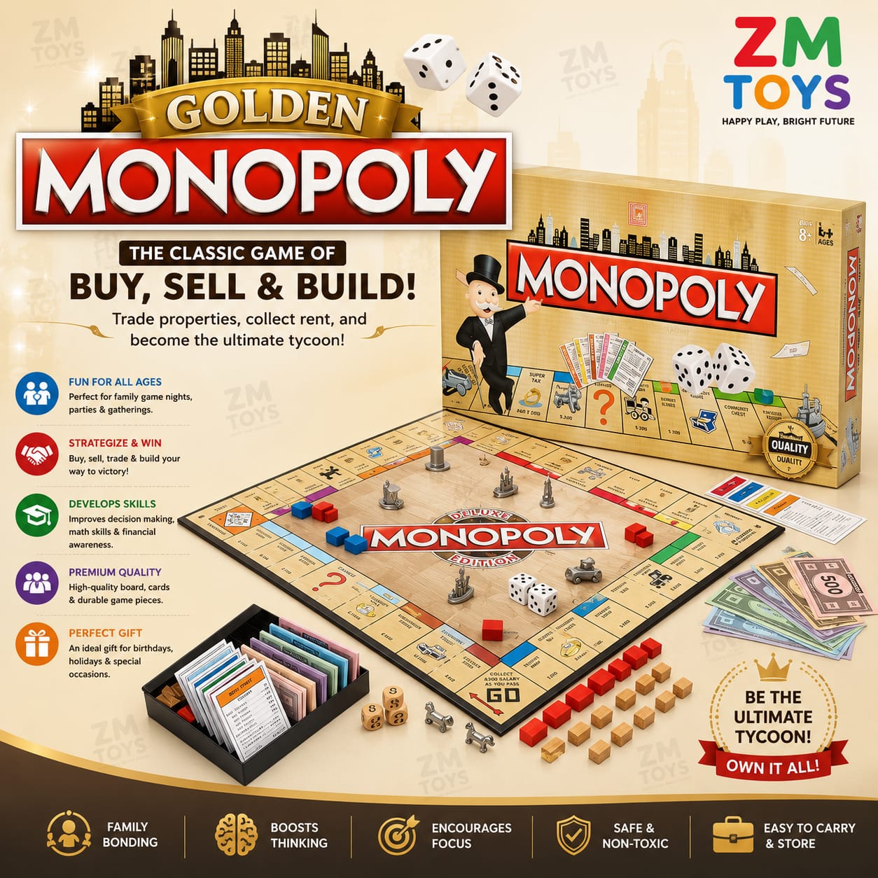 Golden Monopoly Game