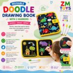 Reusable Doodle Drawing Book with 3 Markers