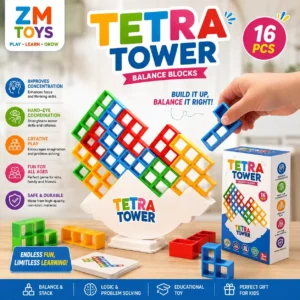 16-Piece Tetra Tower Building Blocks