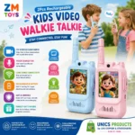 2Pcs Rechargeable Kids Video Walkie Talkie