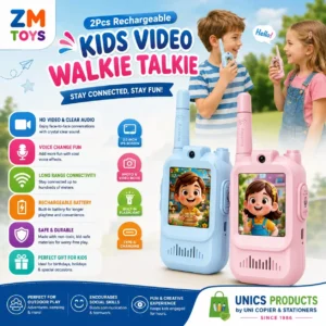 2Pcs Rechargeable Kids Video Walkie Talkie