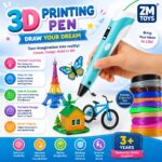 3D Printing Pen Includes Colorful Filaments