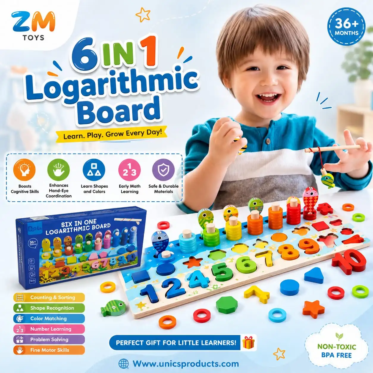 6 in 1 Logarithmic Board