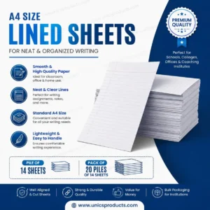 Lined Sheets A4 Size