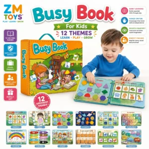 12-Theme Interactive Busy Book for Kids