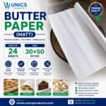 Butter Paper (Matt) - Pack of 24 Sheets - Size: 30 × 50 Inches