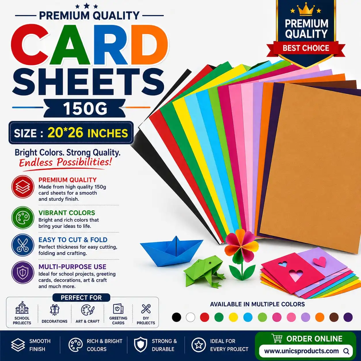 Card Sheets - 230G - Size: 20 × 26 Inches