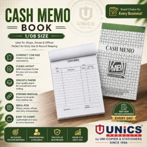 Cash Memo Book – 1/08 Size