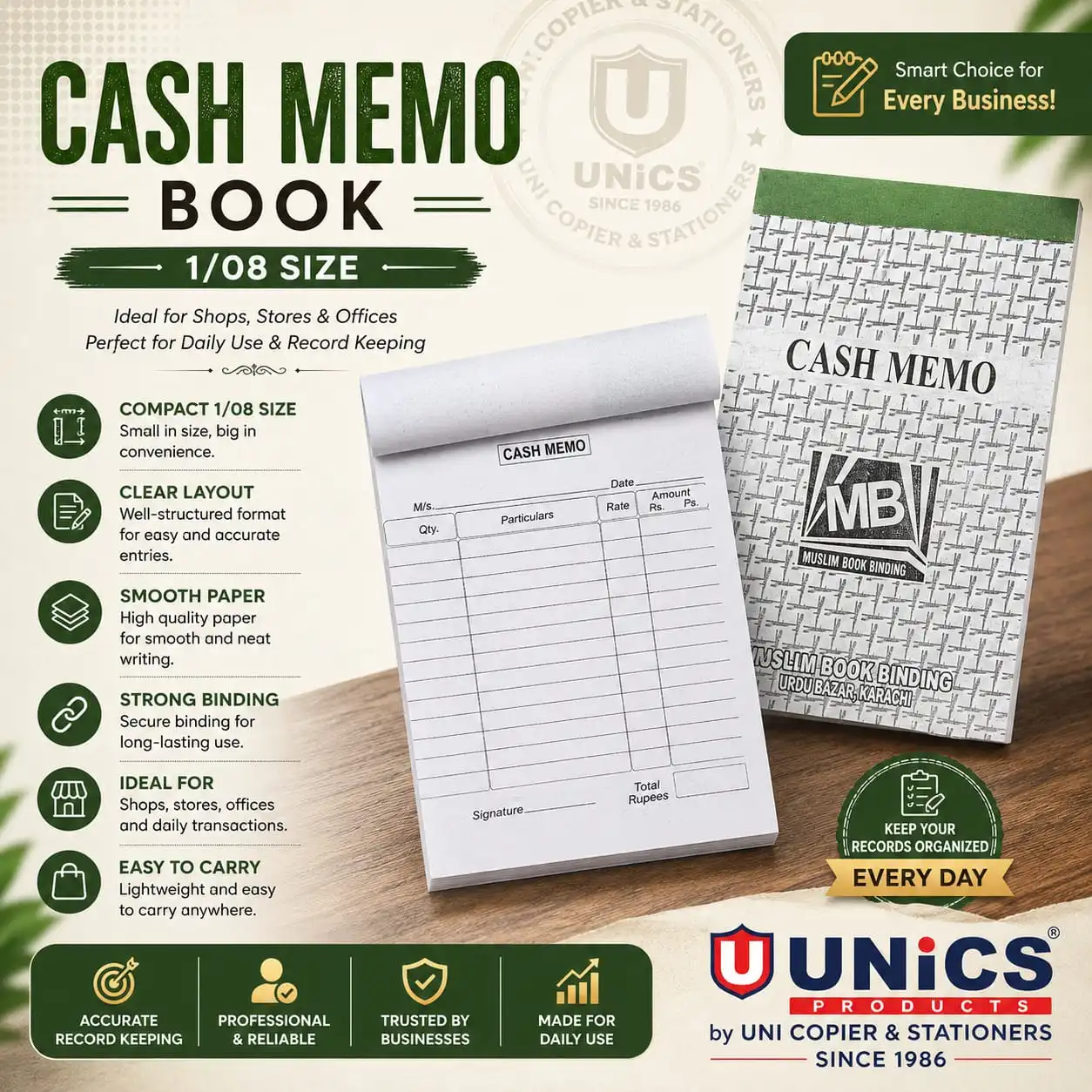 Cash Memo Book – 1/08 Size