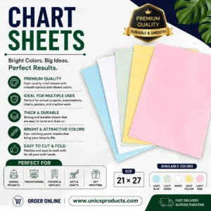 Chart Sheets – Size: 21 × 27 Inches - 120 GSM