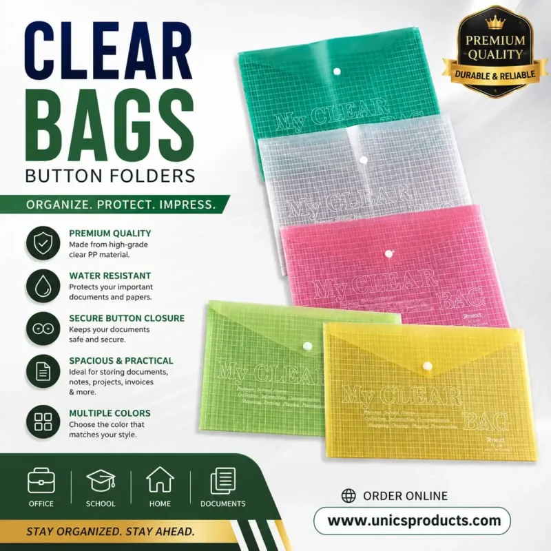Clear Bags / Button Folders – UNICS PRODUCTS