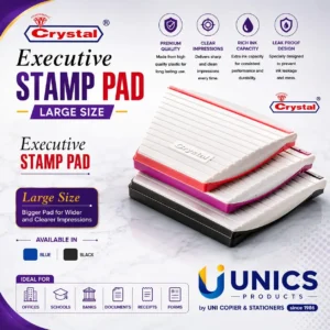 Crystal Executive Stamp Pad – Large Size