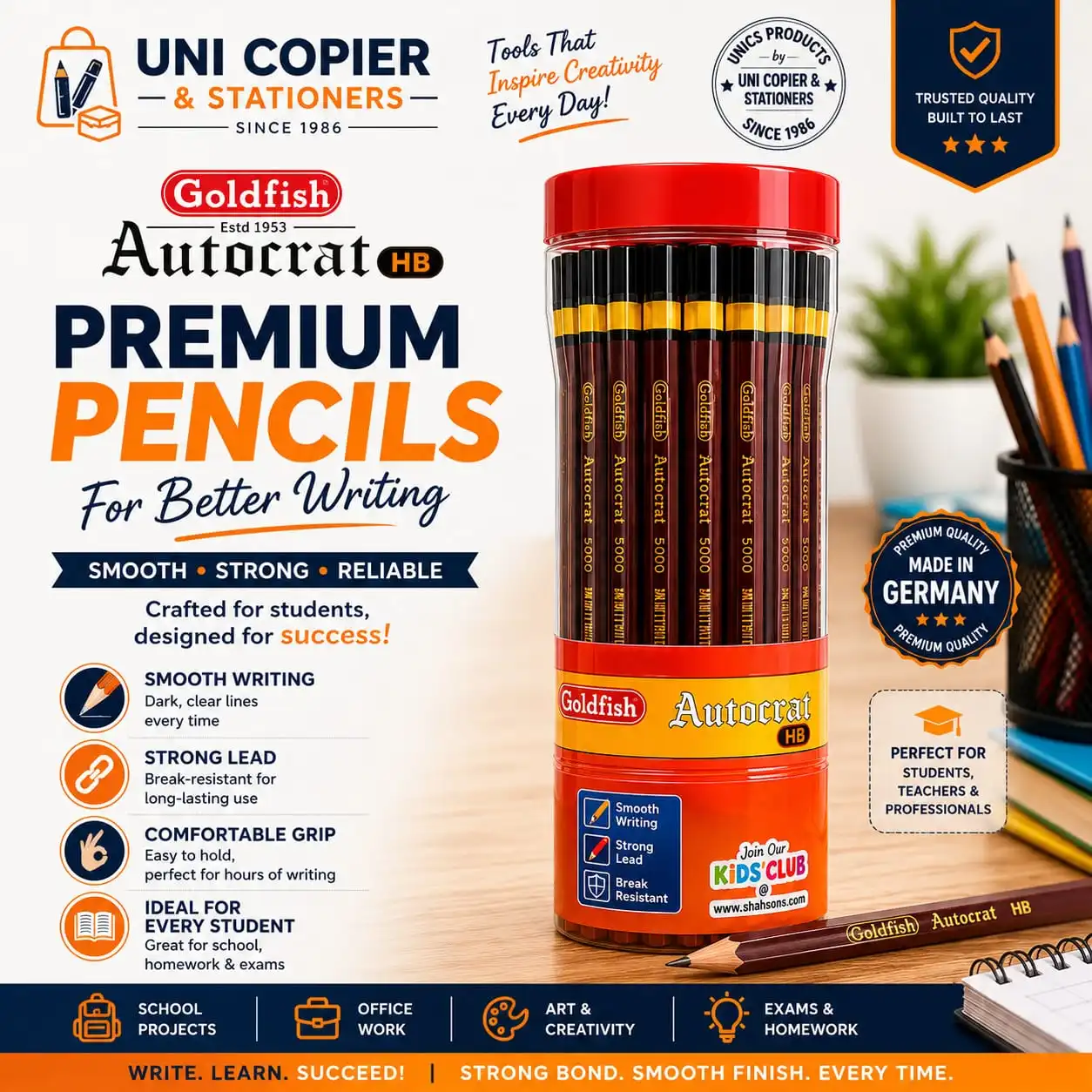 Goldfish Autocrat HB Pencils - 48-Piece Value Jar