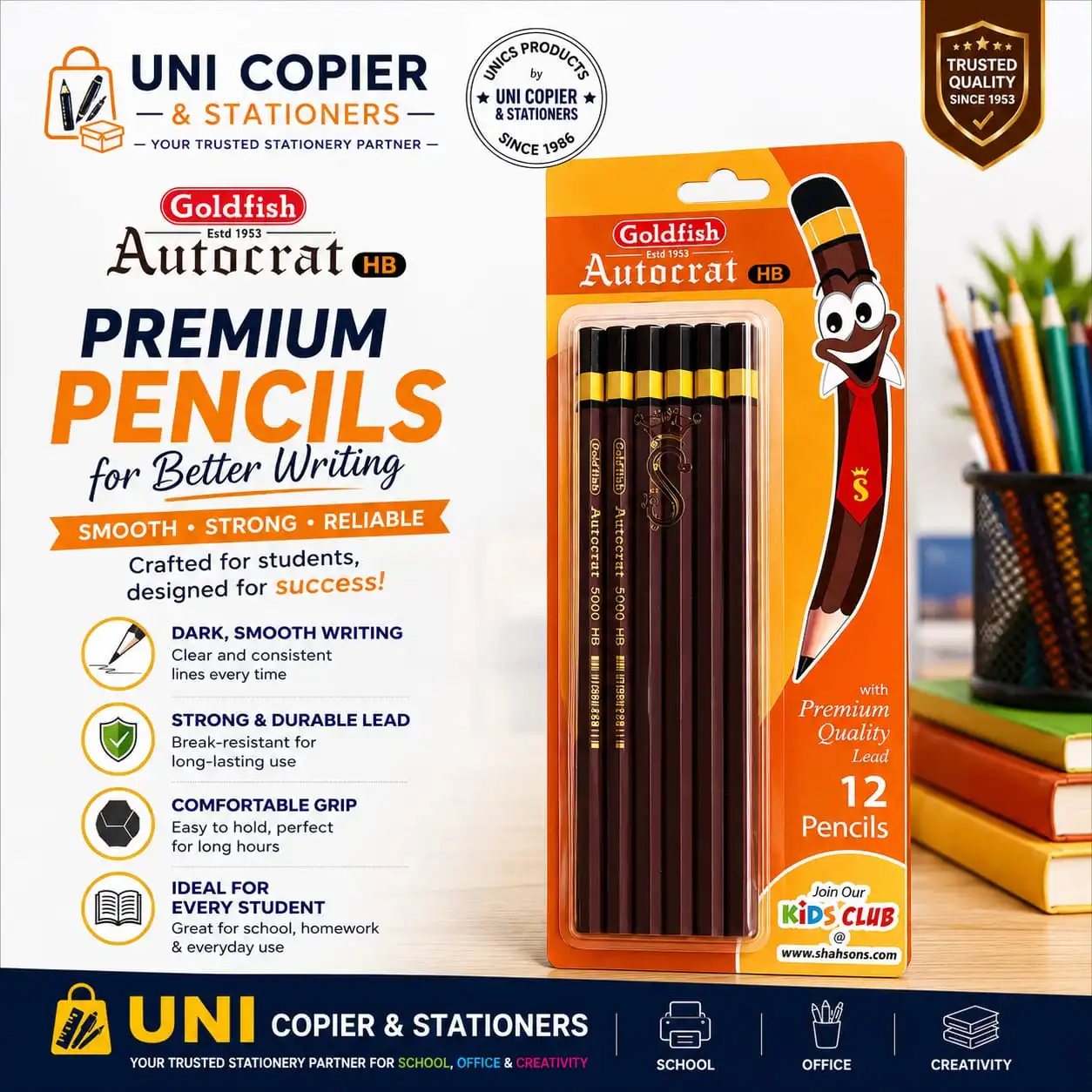 Goldfish Autocrat HB Pencils - Pack of 12