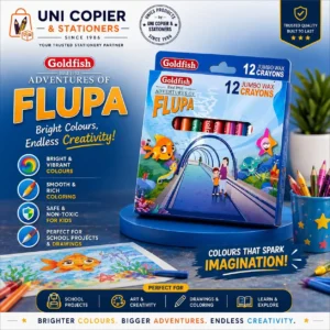 Goldfish FLUPA Jumbo Wax Crayons -12 Bright Colors