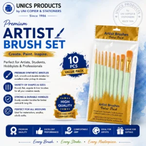 Premium Artist Green Brush Set - 10 Pcs