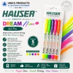 HAUSER DREAM Neon Gel Pen - 5 Colors Set