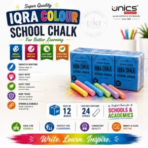 Iqra Colour School Chalk - Pack of 12 boxes