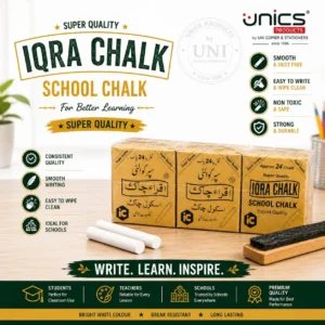 Iqra White School Chalk -  Pack of 12 boxes