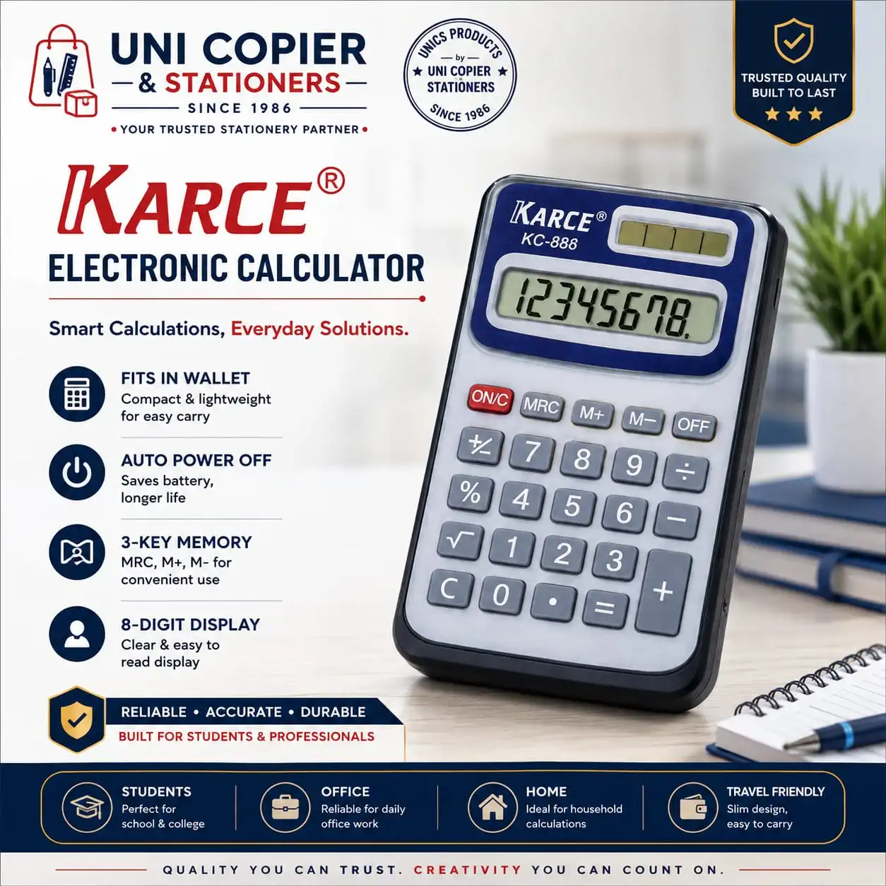 KARCE KC-888 Electronic Calculator