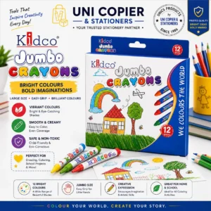 Kidco Jumbo Crayons - 12 Bright Colours