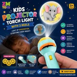 Kids Projector Torch Light with 3 Reels
