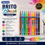 MERCURY Brito Brush Markers - 12 Colors Set