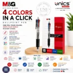 M&G 4 Colors In A Click Ballpoint Pen