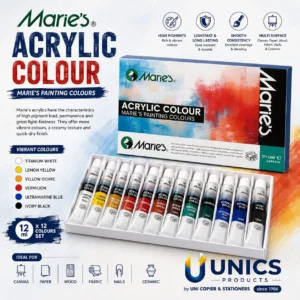 Marie’s Acrylic Color Set -12 Vibrant Colors