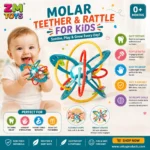 Molar Teether & Rattle For Kids
