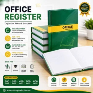 Office Register Hard Binding - Size: 13 × 8 Inches