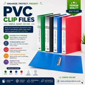 PVC Clip Files - Easy Document Storage & Access