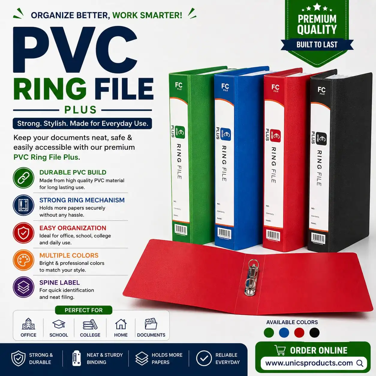 PVC Ring File - Easy Document Organization