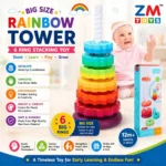 Rainbow Tower – 6 Ring Stacking Toy Big Size