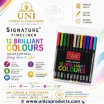 Signature Fineliner – 12 Brilliant Colors