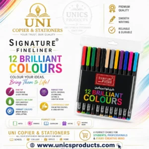 Signature Fineliner – 12 Brilliant Colors