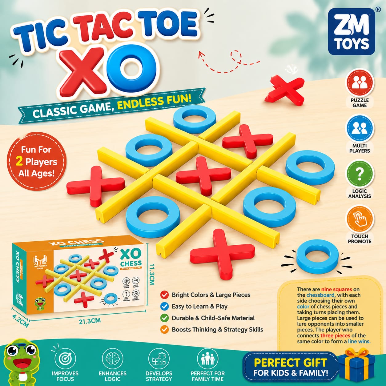 Tic Tac Toe XO Game Board