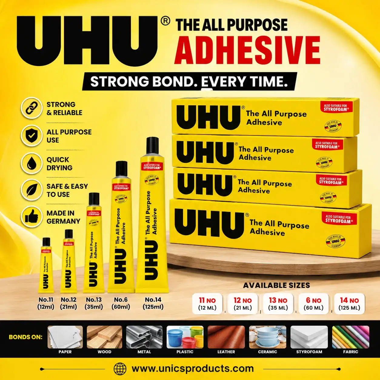 UHU Glue Tubes – Made in Germany